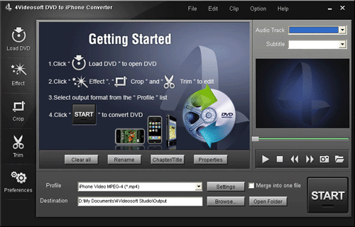 4Videosoft DVD iPhone 変換