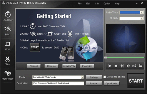 4Videosoft DVD Mobile 変換