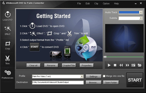 4Videosoft DVD Palm 変換