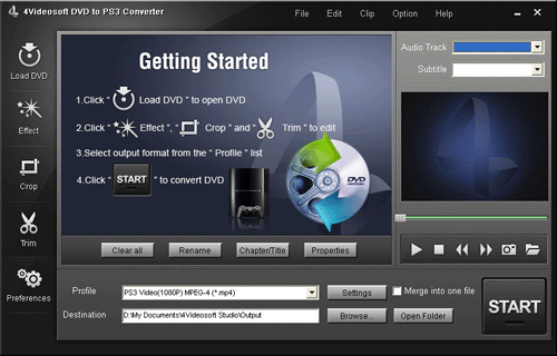 4Videosoft DVD PS3 変換