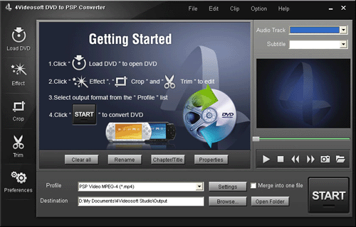 4Videosoft DVD PSP 変換