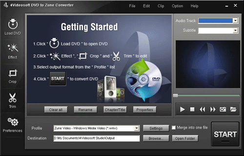 4Videosoft DVD Zune 変換