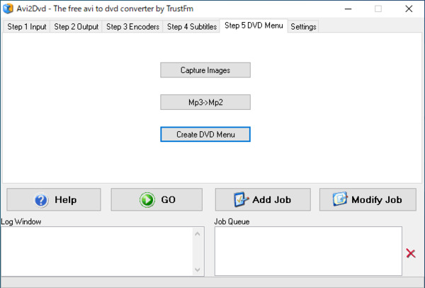Avi2DVDでDVDメニュー画面作成