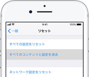 iPhone リセット