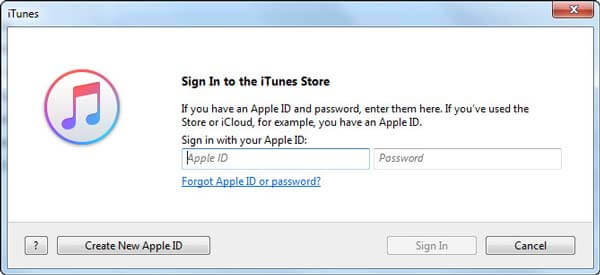 iTunes Sign-in Password